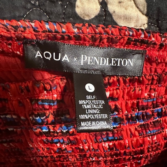Aqua Pendleton smocked mini skirt in very good condition. - Picture 3 of 5